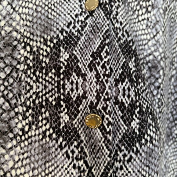 Dana Buchman Long Sleeve Blue/White/Yellow Top. Size S - Picture 4 of 9